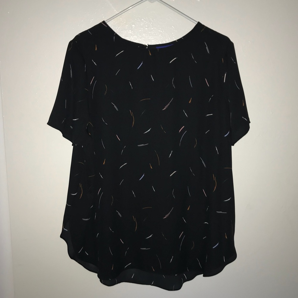 Black printed blouse